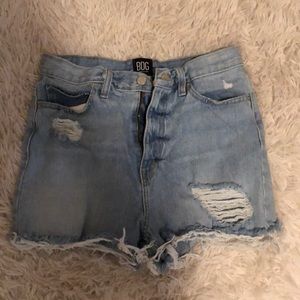 BDG Distressed high waisted shorts